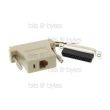 25pin D-Sub Socket to RJ12 (6P6C) Socket Unshielded Modular Adapter