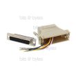 25pin D-Sub Socket to RJ12 (6P6C) Socket Unshielded Modular Adapter