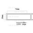 Thermal Transfer (76mm x 38mm) Roll of 1000 Plain Shelf Edge Tag