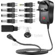 Universal AC-DC Power Supply Adapter - 3V to 12V 2.5A with 9 Detachable Connectors + USB Port