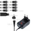 Universal AC-DC Power Supply Adapter - 3V to 12V 2.5A with 9 Detachable Connectors + USB Port