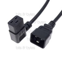 0.2m Power Extension Cable - Right Angled IEC C19 to C20