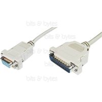 1.8m Serial 9pin D-Sub Socket to 25pin D-Sub Plug Cable