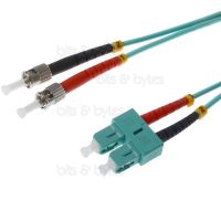 5.0m Fiber Optic Patch Cable - OM3 SC to ST Plugs 50/125um (10 Gigabit)