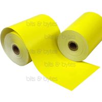 80mm Thermal Paper Roll (80m long - 55gsm) - Yellow - Pack of 5 Rolls