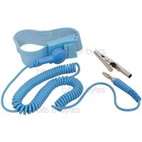 Antistatic Wrist Strap - 2m Spiral Cable with Crocodile or Banana Clip