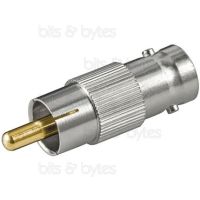 RCA Phono Plug to BNC Socket Video Adapter