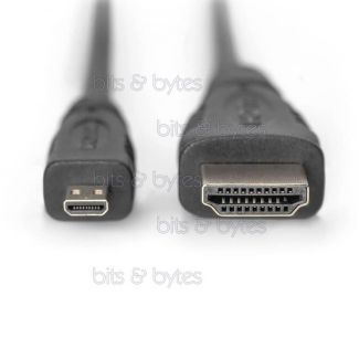 1.0m Micro-HDMI Plug to HDMI v1.4 Plug Cable