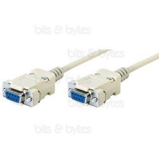 3.0m Serial 9pin D-Sub Socket to Socket Null Modem Cable
