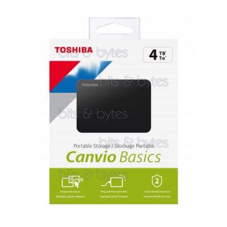 4TB Toshiba Canvio Basics USB 3.2 External Hard Disk HDTB540EK3CA 4260557512364