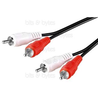 5.0m RCA Phonos 2x Plugs to 2x Plugs Audio Cable