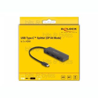 Delock USB Type-C to 3 port 4K HDMI Converter 4043619880409