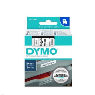 Dymo D1 S0720830 (45803) Black on White Thermal Label Tape (19mm x 7m)