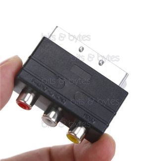 Scart to 3x RCA Phonos Adapter (Input Signal Mode)