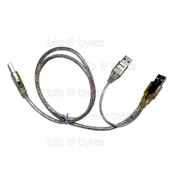 0.5m USB 2.0 Plug A to 2x Plug A (Y) Cable for Data & Extra Power