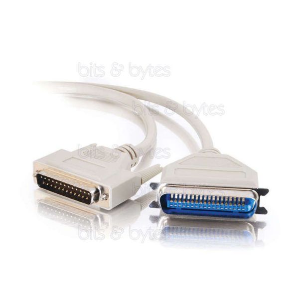 1.8m Parallel 25pin D-Sub Plug to Centronics 36pin D-Sub Plug High Quality Printer Cable