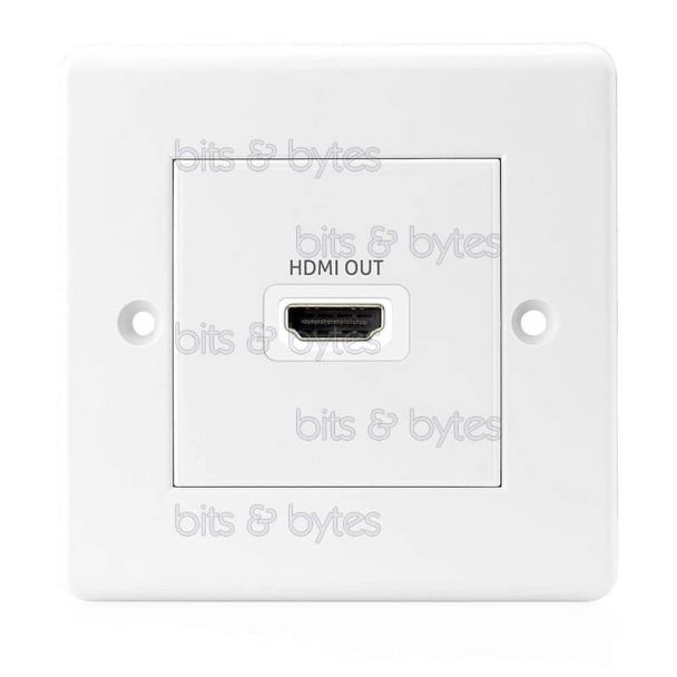 1 Port HDMI Wall Plate Connection Box Helios Helos 302093 4260134113359