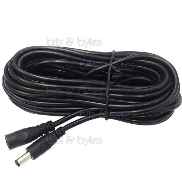 5.0m DC Plug to Socket (5.5 x 2.1 mm) Power Extension Cable