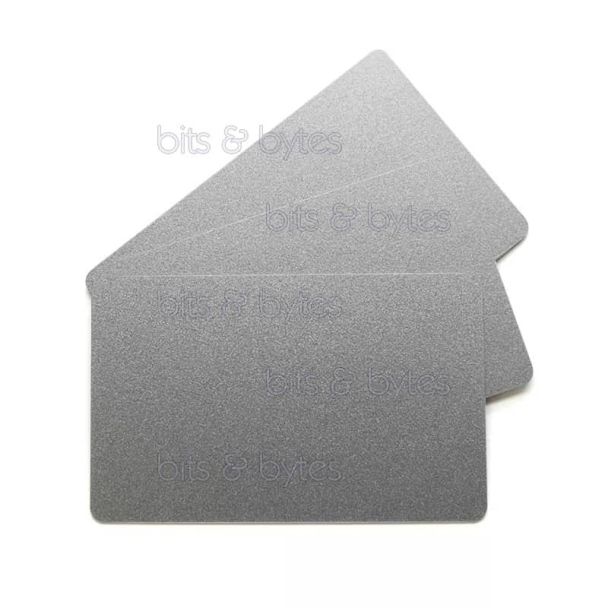 Blank PVC Plastic Premium Cards (86 x 54 x 0.76 mm) - Silver