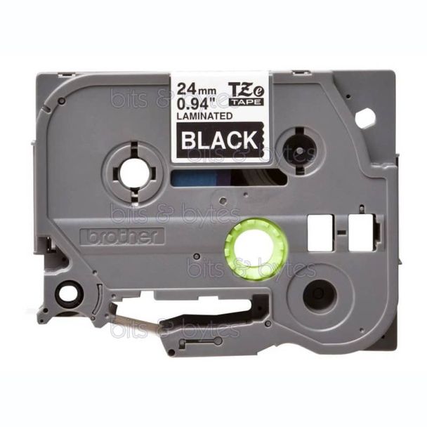 Brother TZe-355 White on Black Thermal Laminated Label Tape (24mm x 8m)