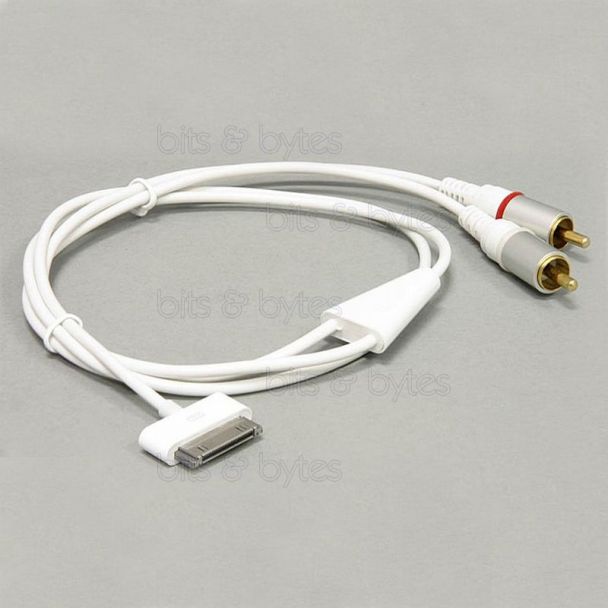 Delock 1.0m Apple iPhone 3 / iPad to 2x RCA Phono Plugs
