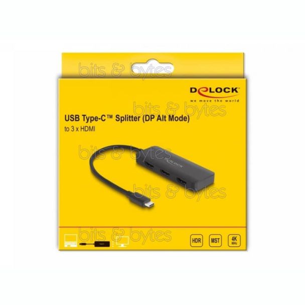 Delock USB Type-C to 3 port 4K HDMI Converter 4043619880409