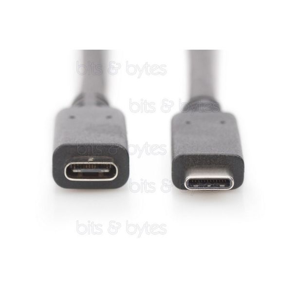 Digitus 0.7m USB 3.1 Type-C Gen2 Socket to Plug Extension Cable