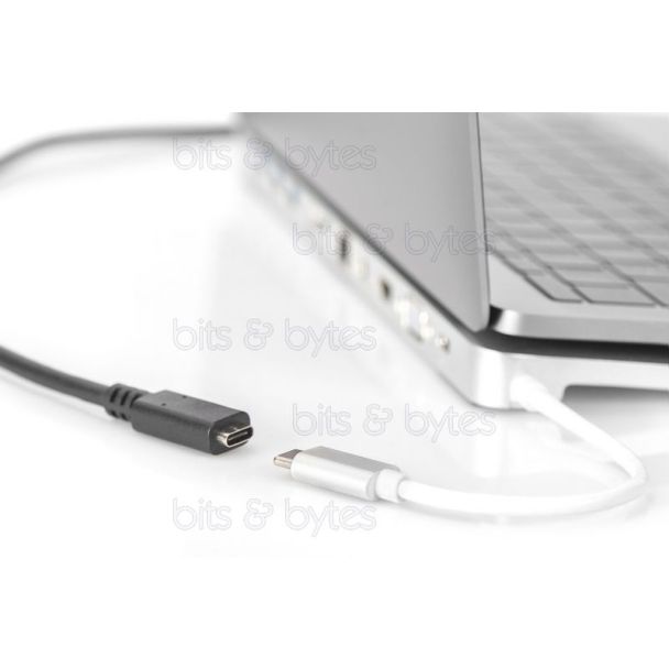 Digitus 0.7m USB 3.1 Type-C Gen2 Socket to Plug Extension Cable