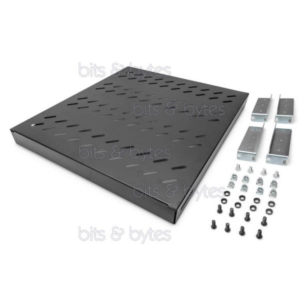 Digitus 19-inch 1U - 500mm Depth Rack Mount Shelf - Black DN-97647 4016032364993