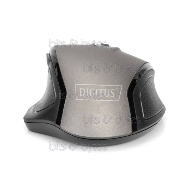 Digitus DA-20163 Ergonomic Optical 6 button Wireless Mouse - 1600dpi (USB 2.4GHz Receiver) 4016032482888
