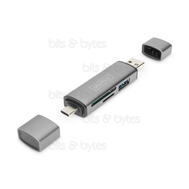 Digitus DA-70886 USB 3.0 / Type-C Multi Card Reader (SD / MicroSD / USB)
