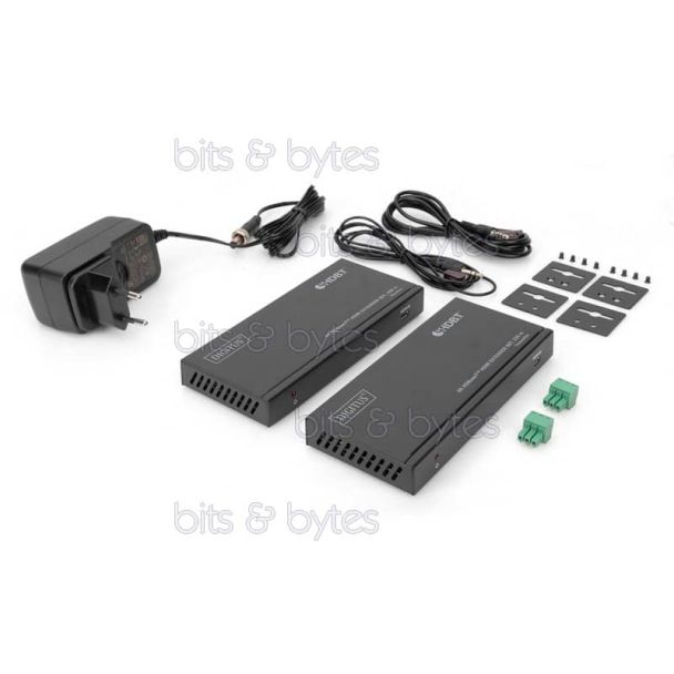 Digitus DS-55508 4K HDBaseT HDMI Extender Set over CAT6a or CAT7 with IR Function (up to 150 meters) 4016032478942