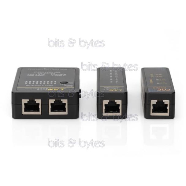 Digitus LAN / PoE Network Cable Tester for RJ45 / RJ11 / BNC 4016032458692 DN-14001-1