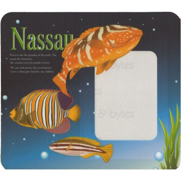 Fish Mouse Pad with Photo Insert Pocket (Rubber Backing)