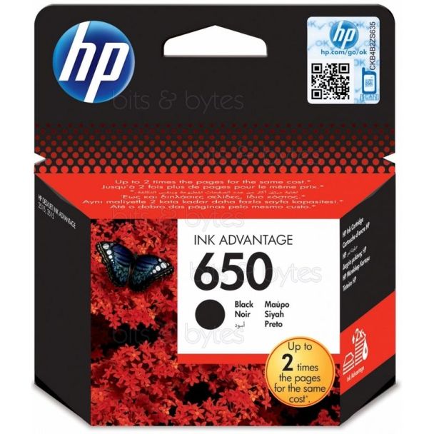 HP 650 (CZ101AE) Ink Advantage Black Original Ink Cartridge