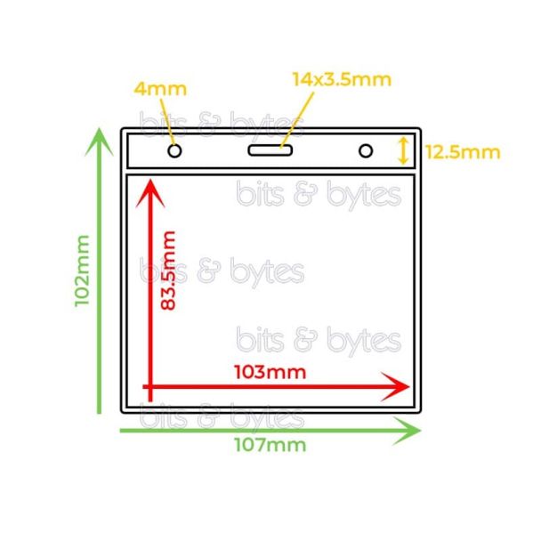 Landscape Soft Transparent Plastic Pocket (107 x 102 mm)