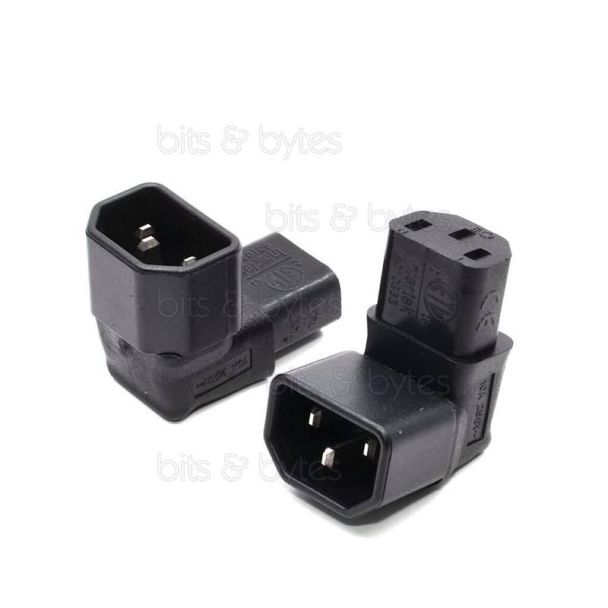 Right Angled IEC C14 to C13 Power Adapter
