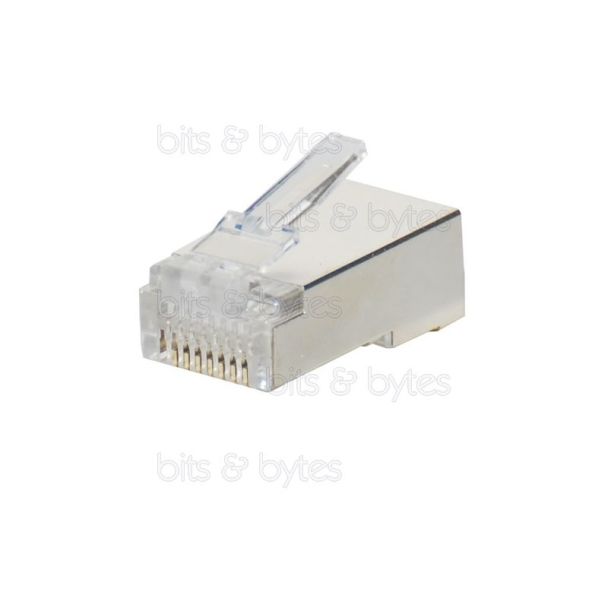 RJ45 CAT5e (AWG 27-24) Shielded Modular Plugs for Round Cable (Pack of 10)