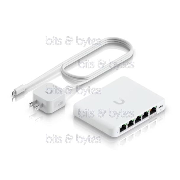 Ubiquiti USW-Flex-2.5G-5 - 5 Port 2.5GbE Network Desktop Switch 810084696040